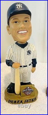 Collection Of 4 Vintage NY Yankees Bobble Heads Jeter, Clemens, Soriano, Giambi