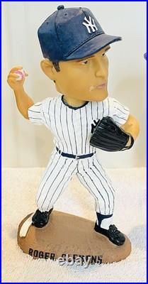 Collection Of 4 Vintage NY Yankees Bobble Heads Jeter, Clemens, Soriano, Giambi