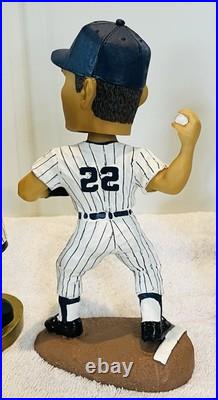 Collection Of 4 Vintage NY Yankees Bobble Heads Jeter, Clemens, Soriano, Giambi