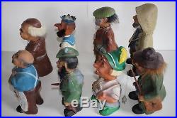 Collection of 8 rare vintage nodders bobbleheads Heico troll dolls Germany lot