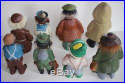Collection of 8 rare vintage nodders bobbleheads Heico troll dolls Germany lot