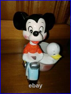 Disney Mickey Mouse on Motorcycle Bobble Head, Bobbing Head, Nodder Vintage