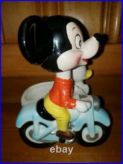 Disney Mickey Mouse on Motorcycle Bobble Head, Bobbing Head, Nodder Vintage