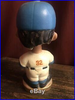 Estate 1967 Vintage LA Dodgers Ball Blue Cap Bobble head Rare Nodder
