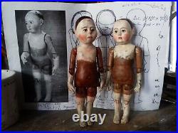 European wooden doll. Bobblehead. Replica