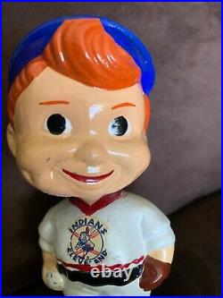 Extremely Rare Vintage 1960s Cleveland Indians 5 Bobble Head Chief Wahoo Logo