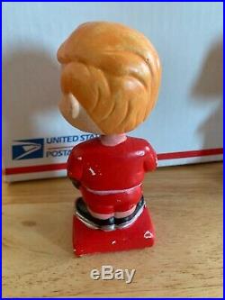 Extremely Rare Vintage 1960s Detroit Red Wings 5 Bobble Head Doll Bobblehead