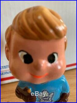 Extremely Rare Vintage 1960s Toronto Maple Leafs 5 Bobble Head Doll Bobblehead