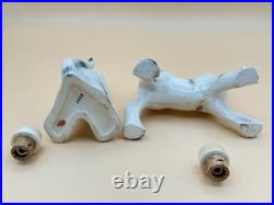 Extremely Rare Vintage Cat Bobble Head Salt Pepper Oil & Vinegar Cruet Set Japan