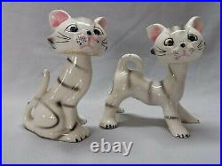 Extremely Rare Vintage Japanese Bobble Head Salt & Pepper Vinegar & Oil Cats