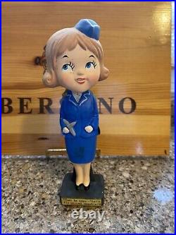 Extremely Rare Vintage SUZY SMART Stewardess United Airlines Nodder 1960's