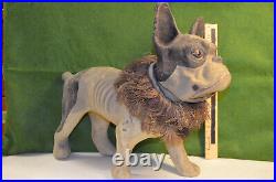 French bulldog bobble head toy, American made, early 19 th cent. 16 x 14 x 6