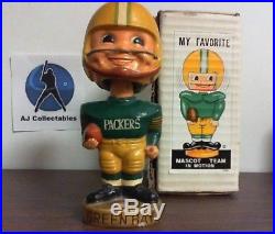 GREEN BAY PACKERS VINTAGE 1967 BOBBLEHEAD MADE IN JAPAN WithBOX