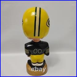Green Bay Packers 1960s NFL Vintage Bobble Head Gold Base With Sticker