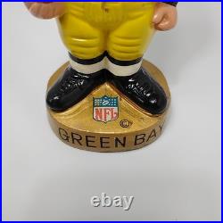 Green Bay Packers 1960s NFL Vintage Bobble Head Gold Base With Sticker
