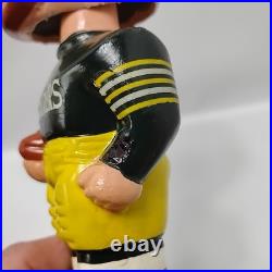 Green Bay Packers 1960s NFL Vintage Bobble Head Gold Base With Sticker