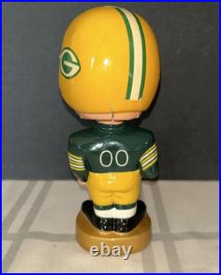 Green Bay Packers 1967 Vintage Bobble Head Nodder Gold Base, Japan