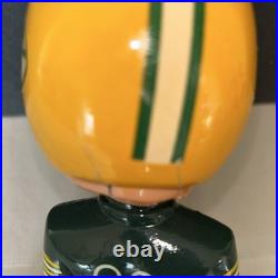 Green Bay Packers 1967 Vintage Bobble Head Nodder Gold Base, Japan