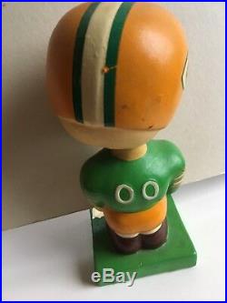 Green Bay Packers Vintage Green Square Base Bobble Head Doll. Excellent. Cond