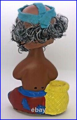 HAPPY GUY IN ORIGINAL BOX bobblehead Laughing Guy Hair Black Vintage 60s TESTED