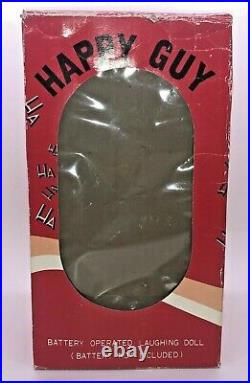 HAPPY GUY IN ORIGINAL BOX bobblehead Laughing Guy Hair Black Vintage 60s TESTED