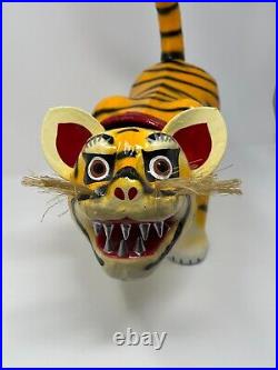 Hariko-no-Tora/Paper-Mache Kagawa Tiger Bobble Head Made In Japan Vtg Handmade