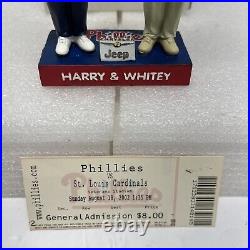 Harry & Whitey Bubble Head Fig 6 Tall WithVTG Ticket St. Louis Vs Phillies 2002