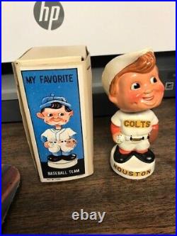 Houston Colts Mini Baseball Nodder Bobblehead Vintage ORIGINAL Mint with Box