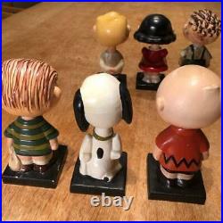 Japan Vintage 1959 LEGO Peanuts Head Nodder Bobble Heads 6 Set Super Rare F/S
