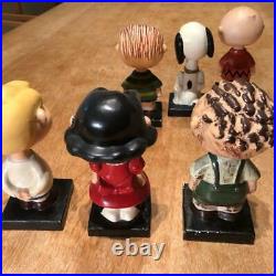 Japan Vintage 1959 LEGO Peanuts Head Nodder Bobble Heads 6 Set Super Rare F/S