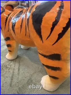 Japanese Vintage Kurashiki Hariko Bobblehead Tiger Paper Mache Figurine 30Yrs