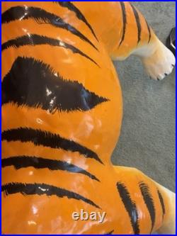 Japanese Vintage Kurashiki Hariko Bobblehead Tiger Paper Mache Figurine 30Yrs