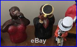 Lot Of Vintage Assorted Negro / Black Figurines Some Bobble Heads. Great Coll