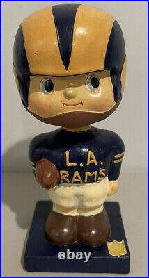 Los Angeles Rams Vintage 1960s Bobblehead Nodder Blue Base Blue Jersey