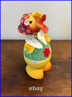 Lot 3 Vintage Nodder Candy Containers West Germany Paper Mache Bunny Chicks MCM