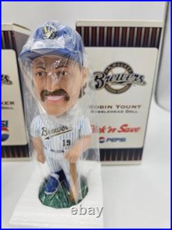 Lot Of All 3 Vintage Milwaukee Brewers Bobbleheads (Description)