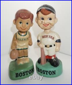 Lot of 2 Vintage Boston Celtics/ Boston Red Sox Bobble Heads