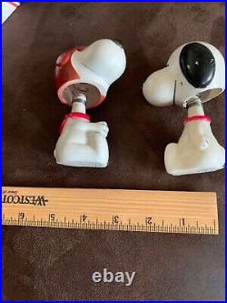Lot of 2 Vintage Mini Snoopy Bobble Heads Peanuts United Feature Syndicate Inc