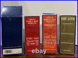 Lot of 4 VTG NFL & MLB BOBBLE HEADS 70's Hank Aaron RAMS Brewers Bears. BR