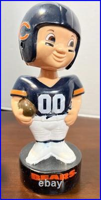 Lot of 4 VTG NFL & MLB BOBBLE HEADS 70's Hank Aaron RAMS Brewers Bears. BR