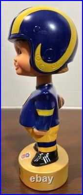 Lot of 4 VTG NFL & MLB BOBBLE HEADS 70's Hank Aaron RAMS Brewers Bears. BR