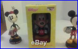 Lot of vintage disney mickey and minni mouse bobble heads