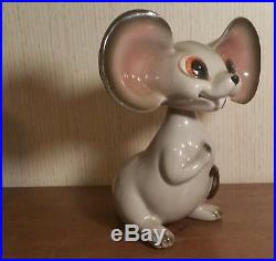 MCM Anthony Freeman Mcfarlin ceramic bobblehead mouse figurine vtg calif pottery