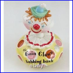 MCM RARE Vtg 1958 Holt Howard Coin Clown Bobbing Bank Bobblehead Nodder Japan