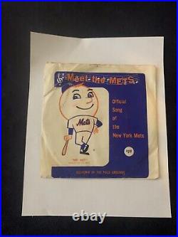 MEET THE METS 1963 45 RECORD WithSLEEVE-NEW YORK METS OFFICIAL SONG MLB VINTAGE