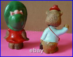 Mexican Bear Couple Bobblehead Plastiversal Toys 1950s Made in Mexico RARE