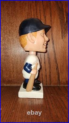 Mickey Mantle Square Whit Base Baseball Nodder Bobblehead Original Vintage