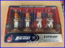 Mini Bobs MLB Cleveland Indians Bobble Head Set Vintage Chief Wahoo 1990's NEW