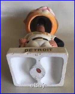 Mint VTG 1960s Detroit Tigers BOBBLE BOBBIN HEAD NODDER Japan BASEBALL White Bas