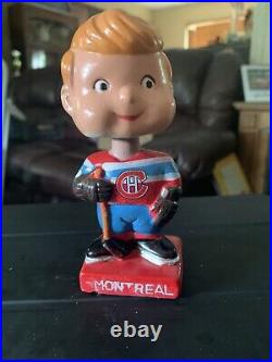 Montreal Canadians Vintage Bobblehead Mini Hockey Nodder 1962 ORIGINAL BOX